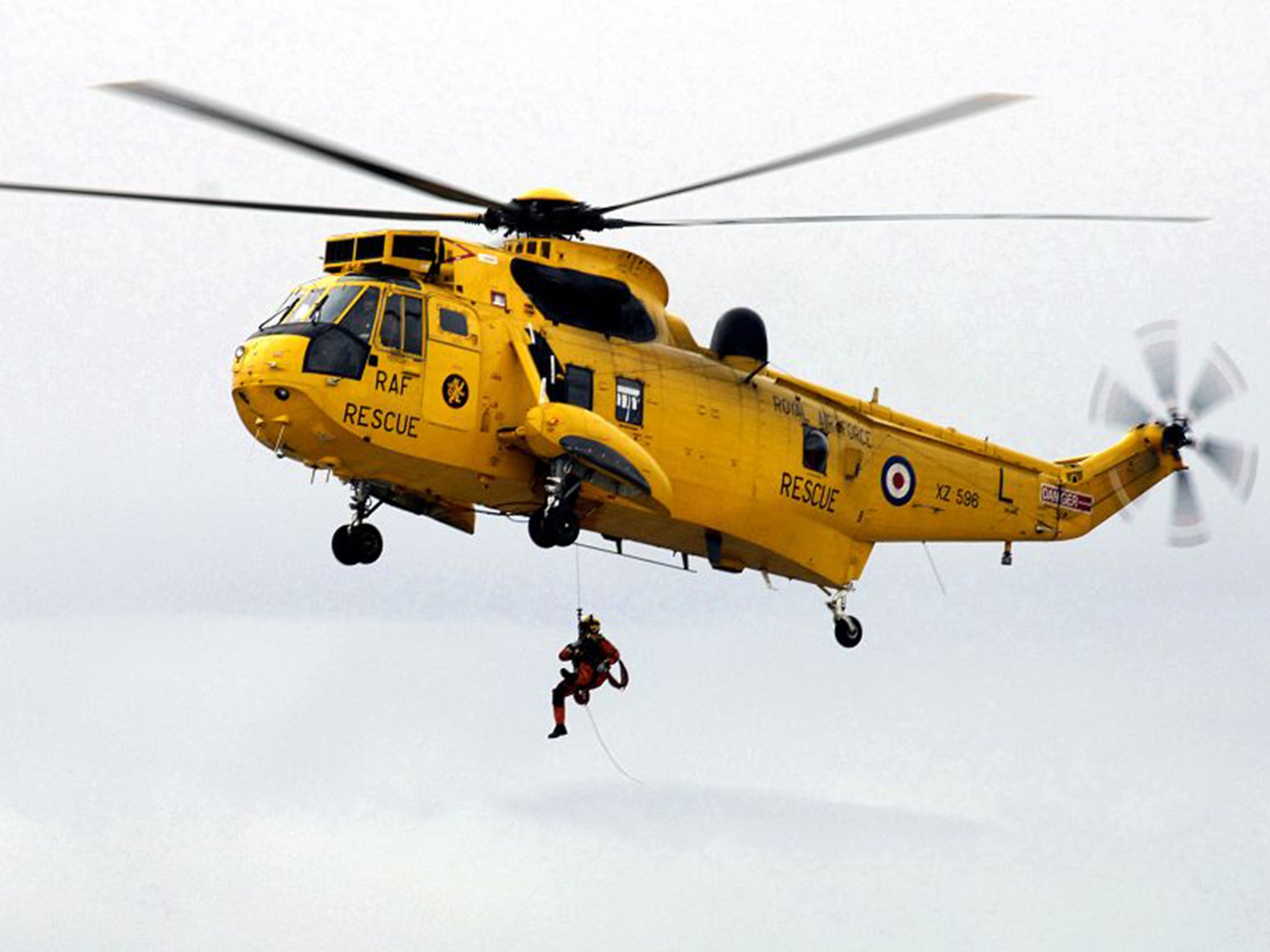 21 RAF Sea King rescue helicopters are listed as being on active service