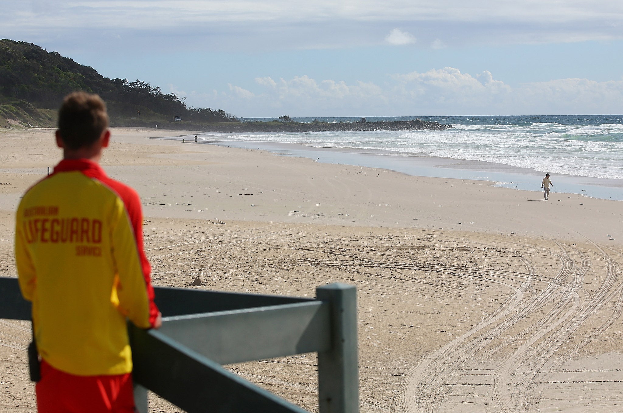Conditions on South Curl Curl beach are making the search mission difficult