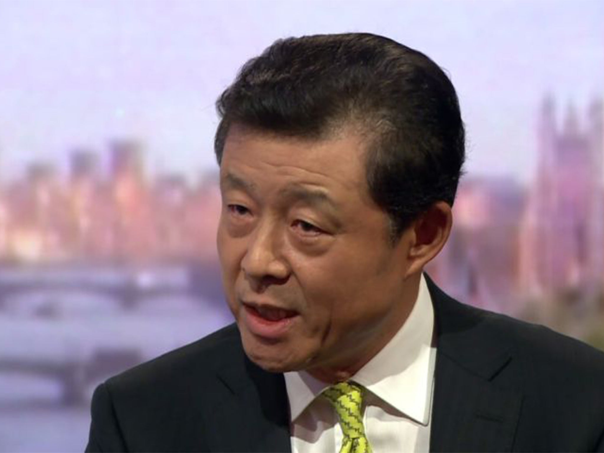 Liu Xiaoming, Chinese ambassador to the UK, speaking to 'The Andrew Marr Show'
