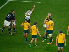 Video shows referee Craig Joubert running away after final whistle
