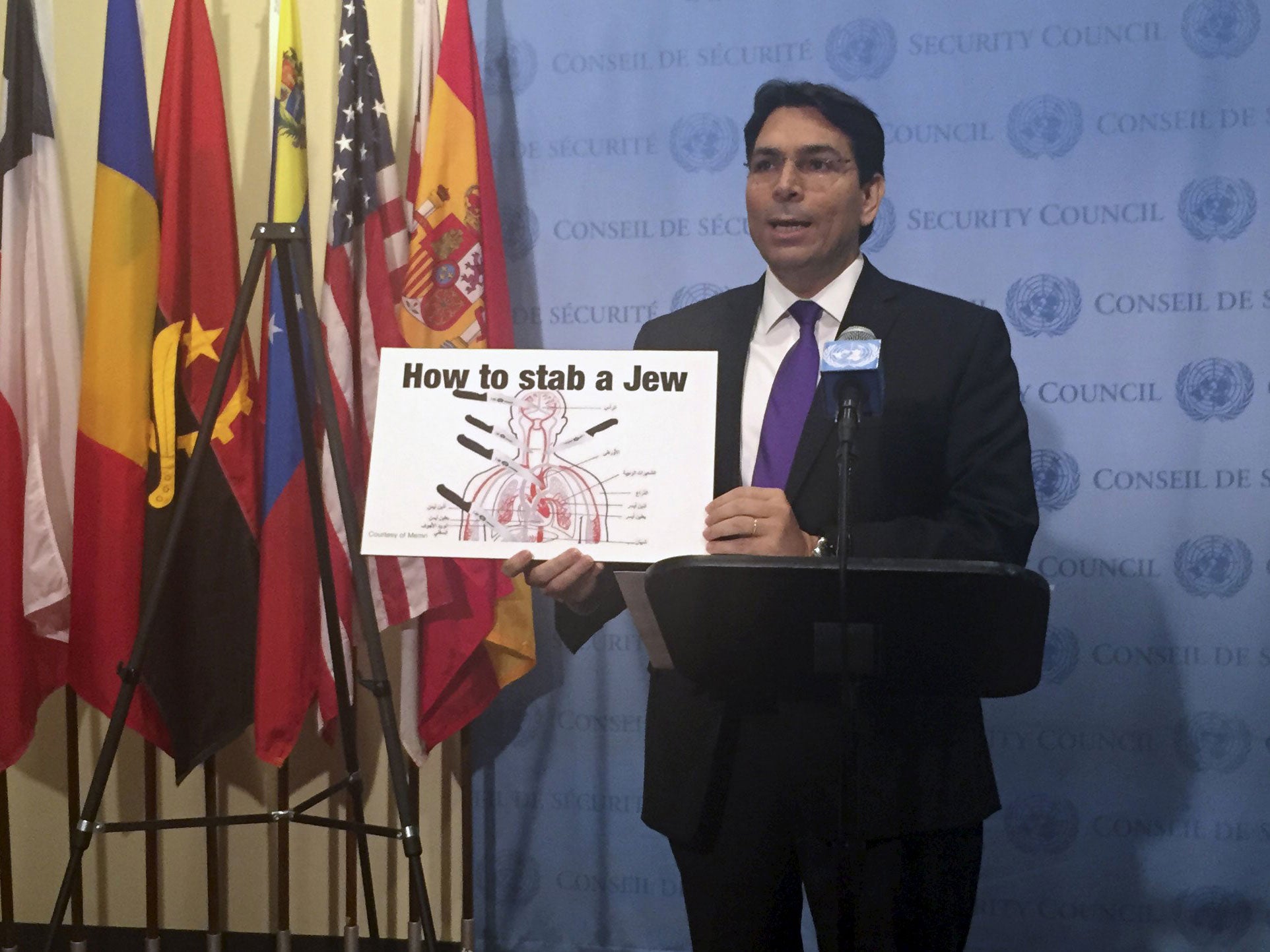 Israel's Ambassador to the UN made the claims to the media ahead of the meeting