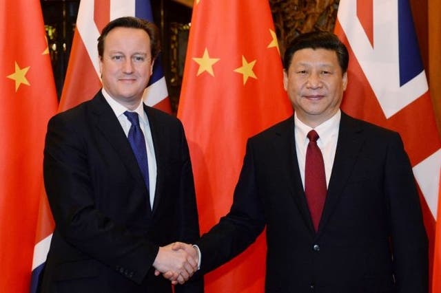 David Cameron meeting  Xi Jinping in Beijing in 2013