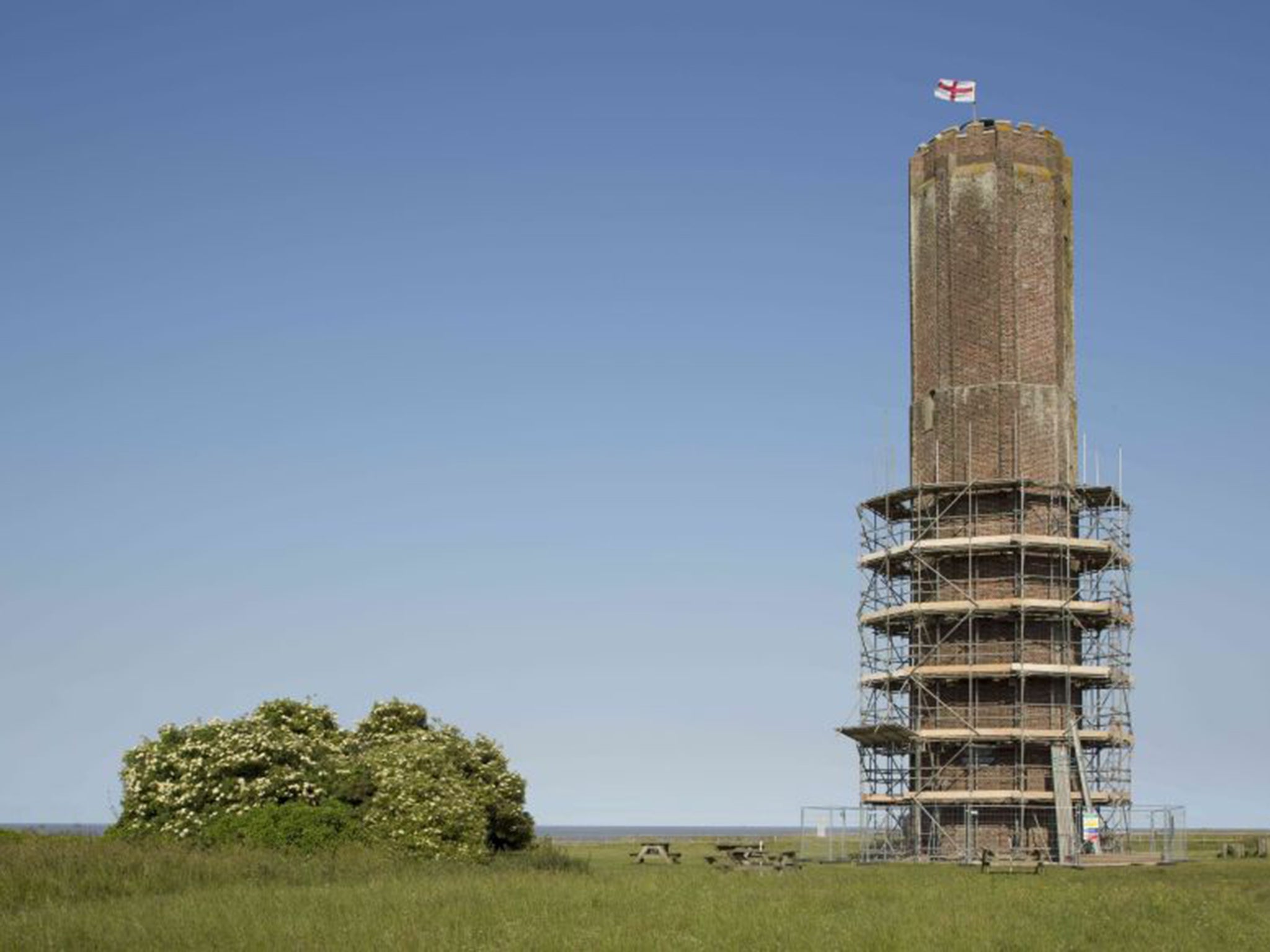Naze Tower in Essex, a lookout post in the Napoleonic Wars