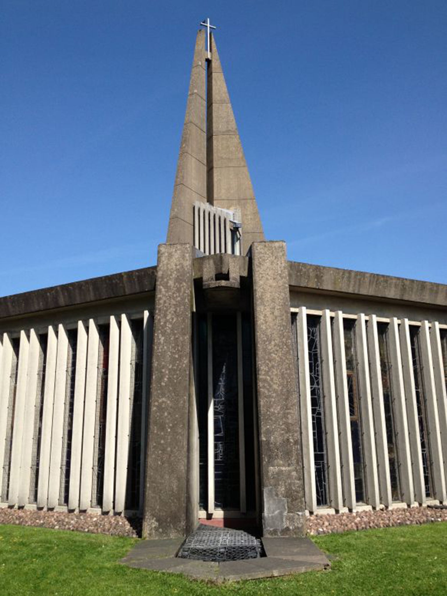 The concrete Church of St Thomas More in Birmingham is another at-risk site