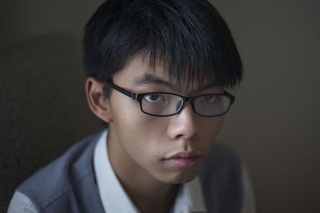 19yr old Joshua Wong faces up to five years in jail for his role spearheading the Umbrella Revolution in Hong Kong
