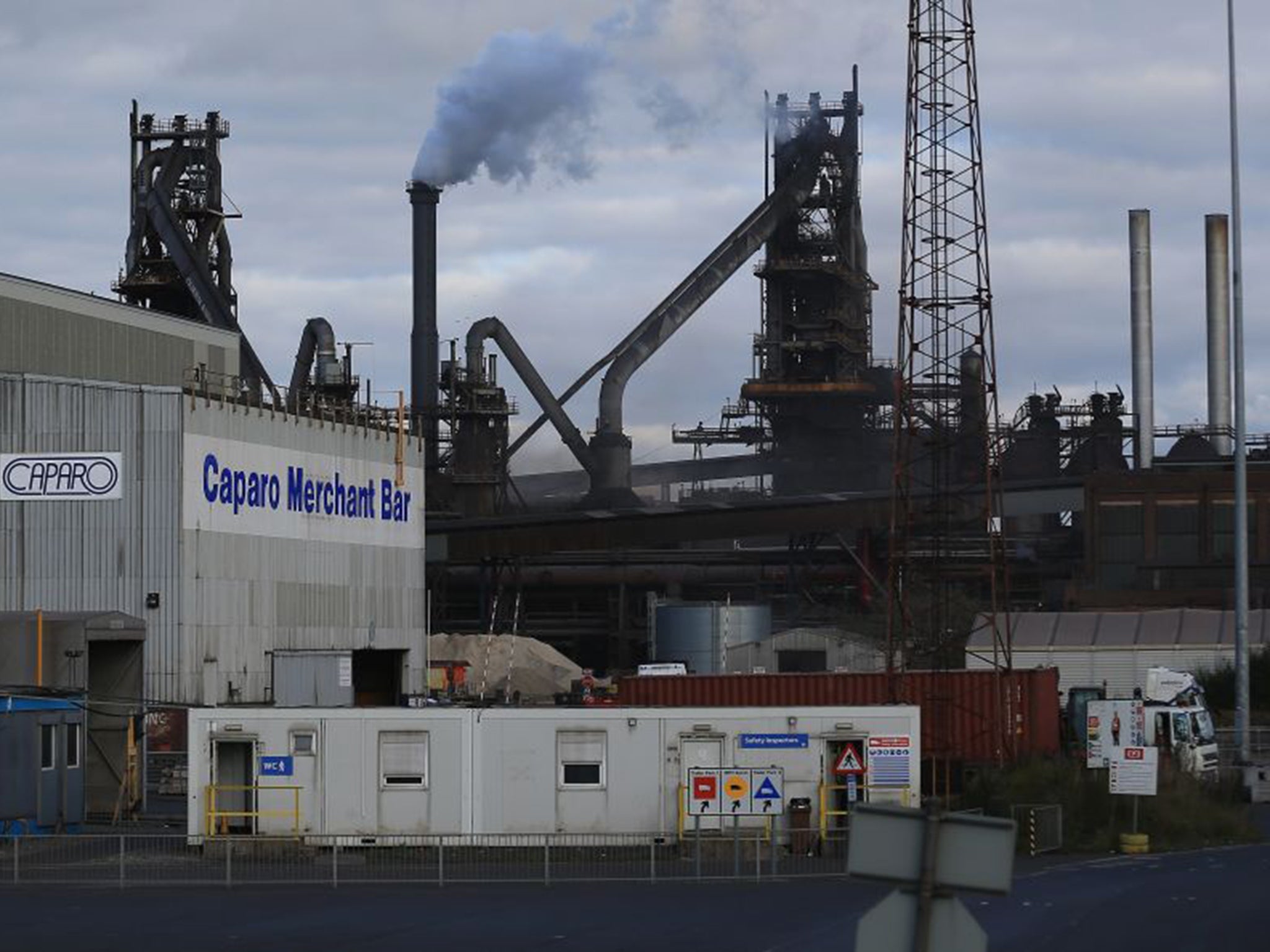 Caparo, in the shadow of the Tata Steel processing plant in Scunthorpe