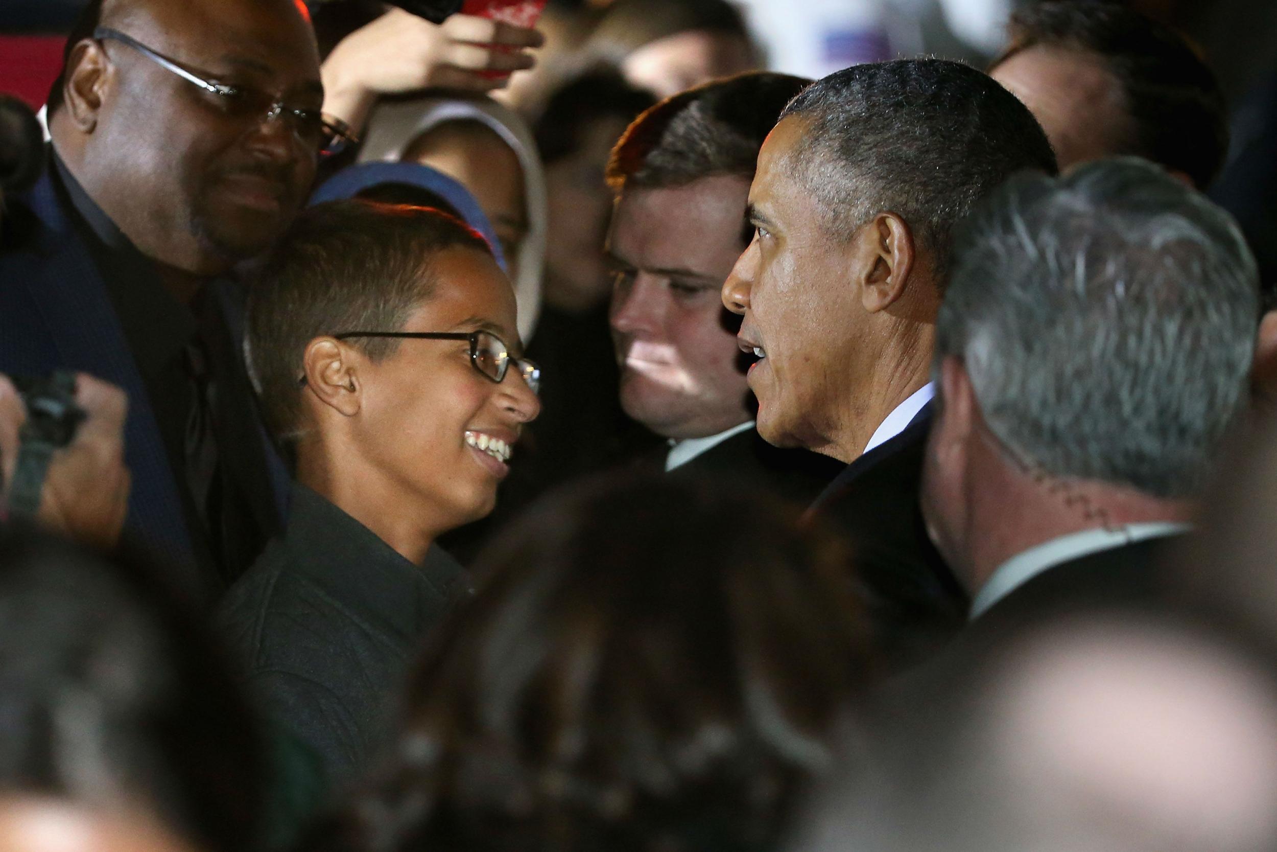 Ahmed Mohamed meets Obama at the White House