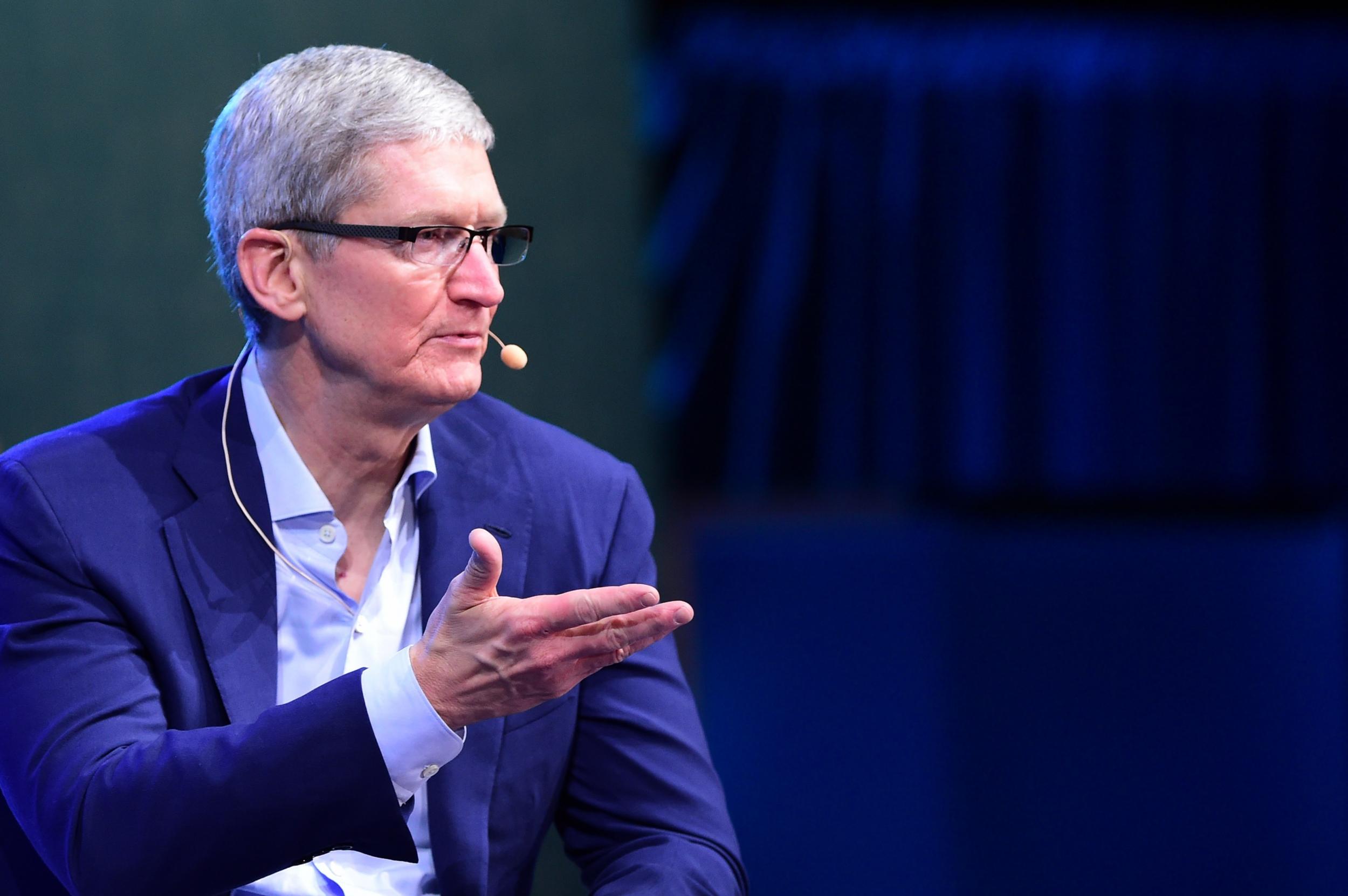 Apple CEO Tim Cook speaks at the WSJD conference in California