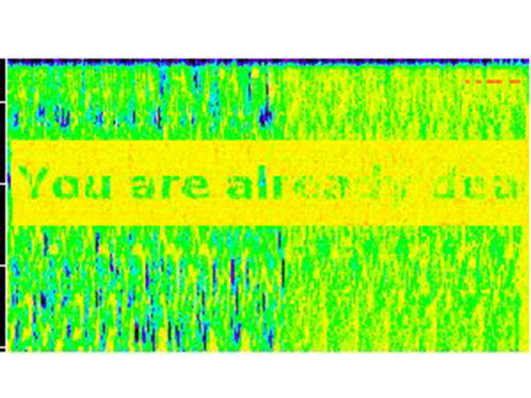 Partial spectogram of the videos sound, run by author
