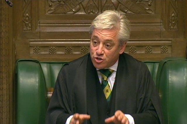 John Bercow took exception to Sajid Javid's lengthy response to an Urgent Question in the Commons