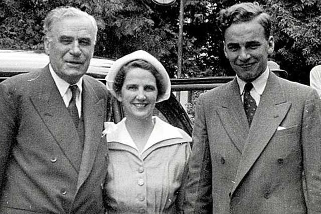 Australian media baron Keith Murdoch, with his wife Elizabeth and son Rupert, who was to follow in his footsteps, pictured around 1950