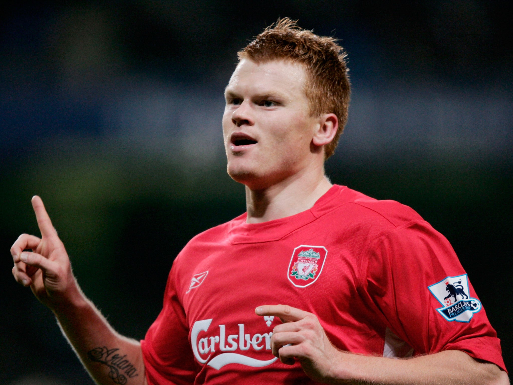 John Arne Riise playing for Liverpool in 2006