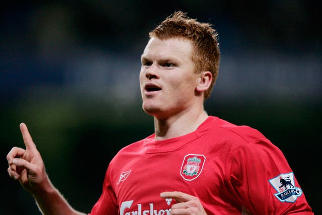 John Arne Riise playing for Liverpool in 2006