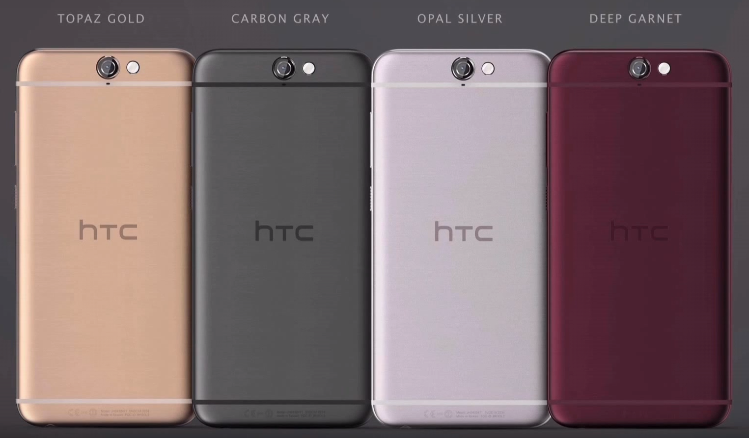 The range of colours that the HTC One A9 will come in
