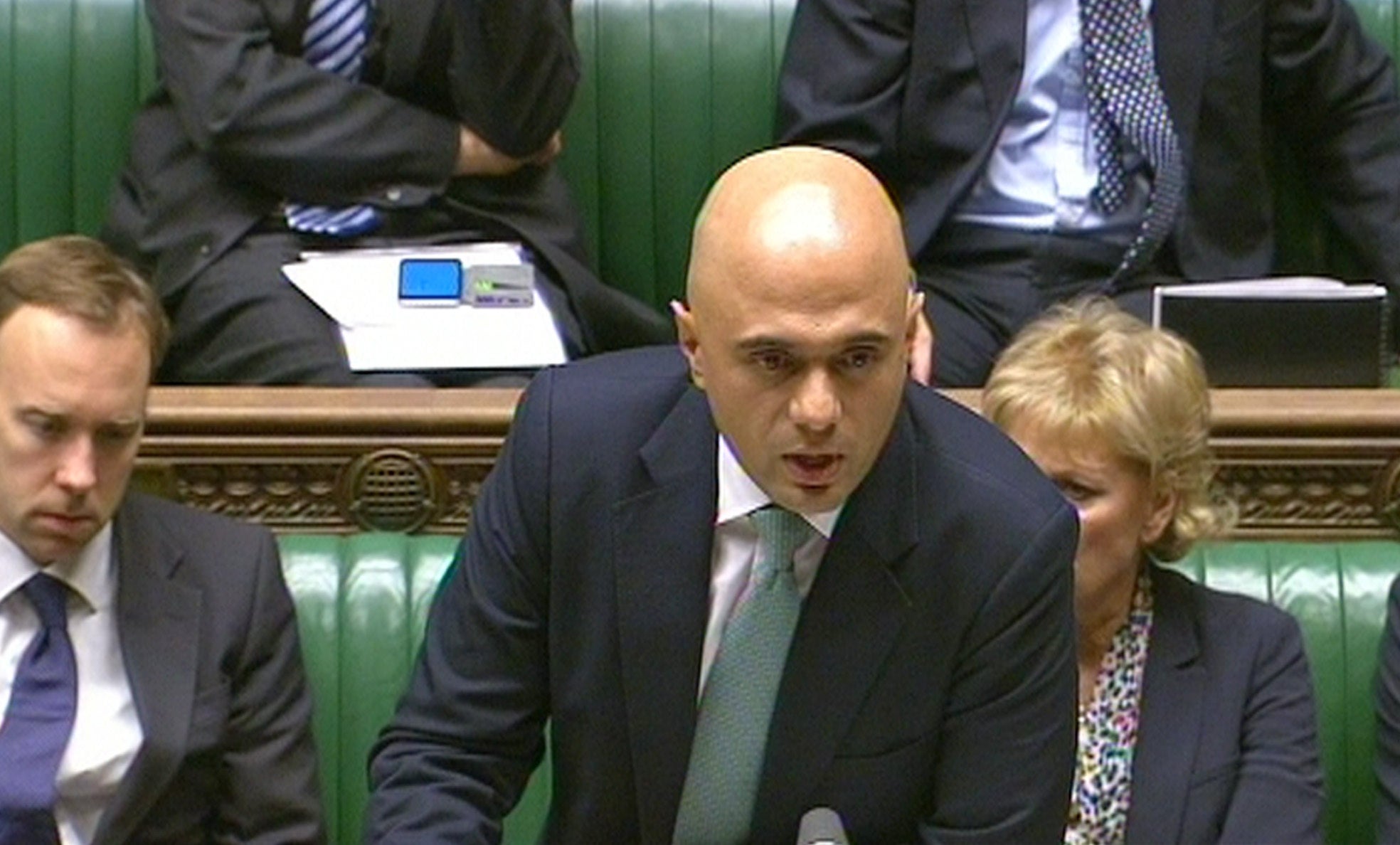Business Secretary Sajid Javid was rebuked by John Bercow
