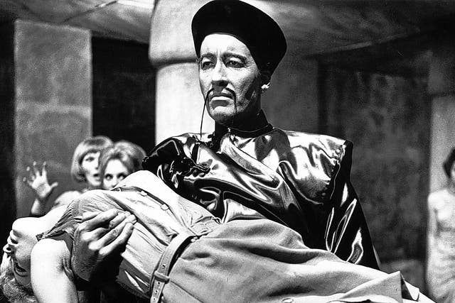Christopher Lee in the 1966 film 'The Brides of Fu Manchu'