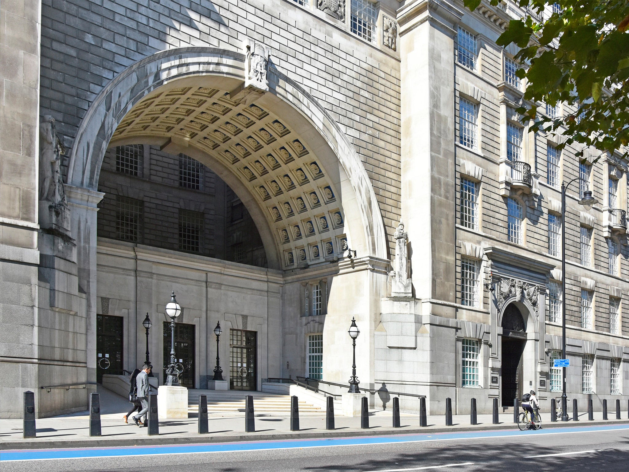 Thames House, the MI5 building, on the north bank of the river at Millbank