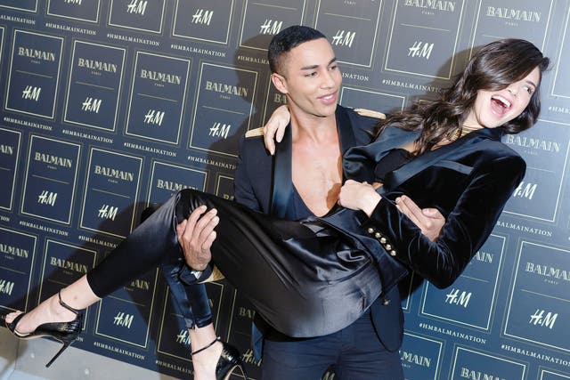 Olivier Rousteing with Kendall Jenner 