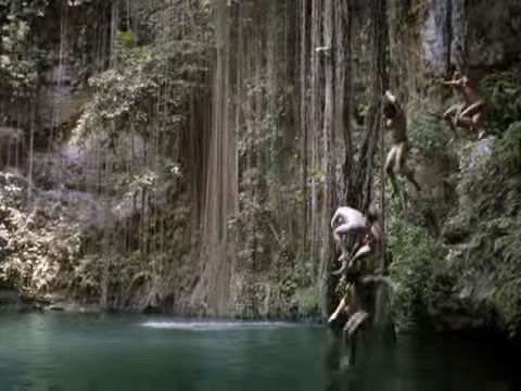 The ad was filmed at the Ik Kil cenote, or water sinkhole, in Mexico, a popular tourist spot