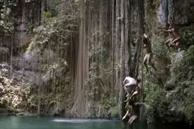 The ad was filmed at the Ik Kil cenote, or water sinkhole, in Mexico, a popular tourist spot