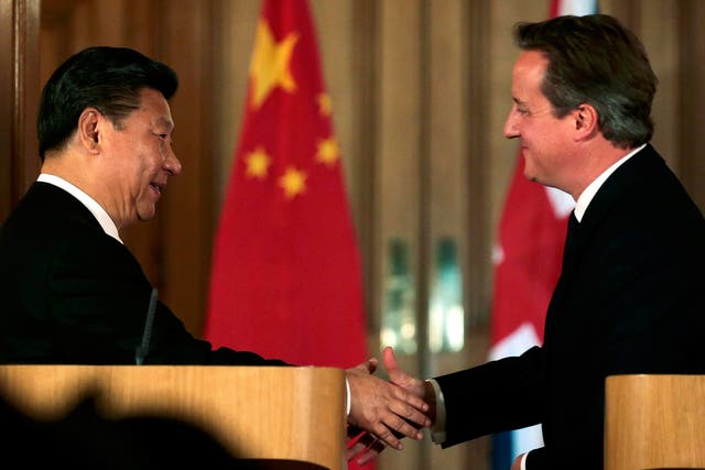President Xi gave a short press conference with David Cameron