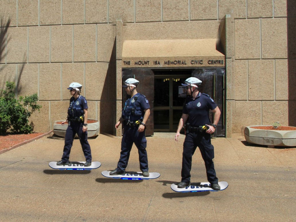 Queensland Police deploying their 'Hoverboard Unit'