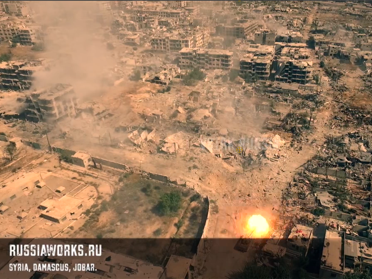 Aterrador algas marinas ir a buscar Russia release terrifying high quality drone footage of Damascus  devastation | The Independent | The Independent