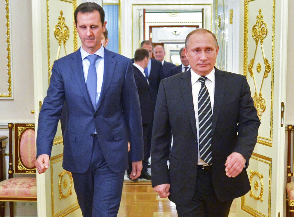 President Assad with President Putin at the Kremlin this week