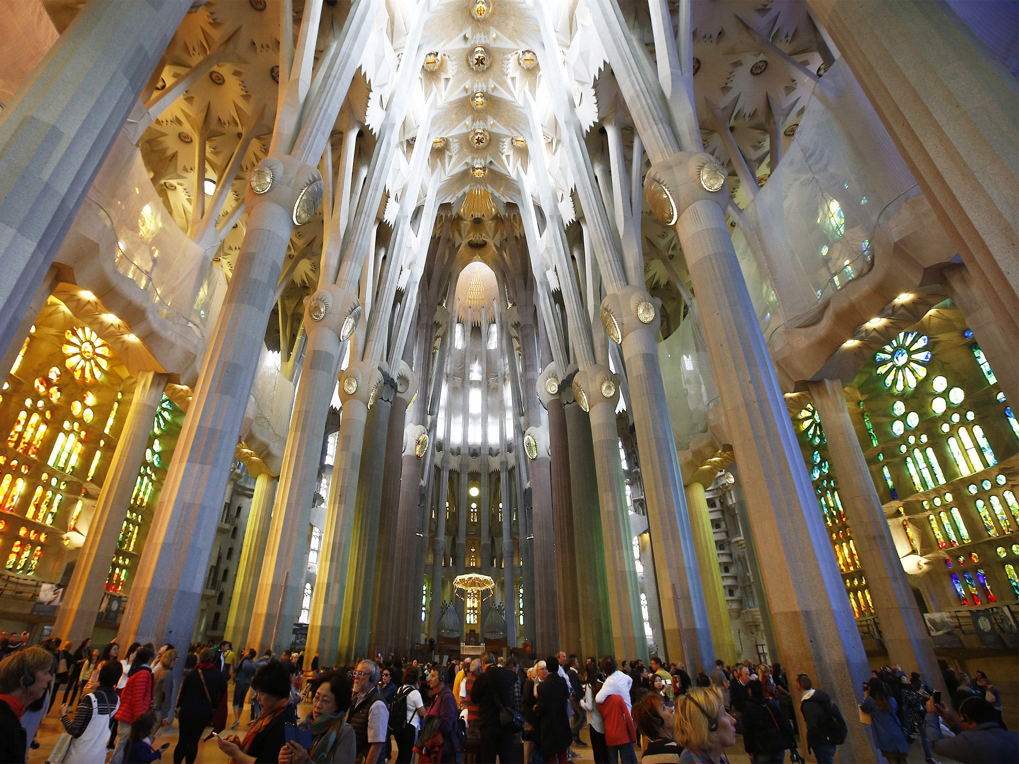 Antoni Gaudi’s Sagrada Familia Basilica in Barcelona has entered the final phase of building its six towers. Officials say when it is finished in 2026 it will be Europe’s tallest religious building at 172.5m