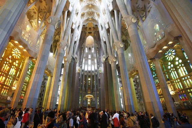 Antoni Gaudi’s Sagrada Familia Basilica in Barcelona has entered the final phase of building its six towers. Officials say when it is finished in 2026 it will be Europe’s tallest religious building at 172.5m