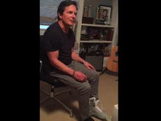 Back To The Future: Michael J. Fox tries on the first ever Nike Mags