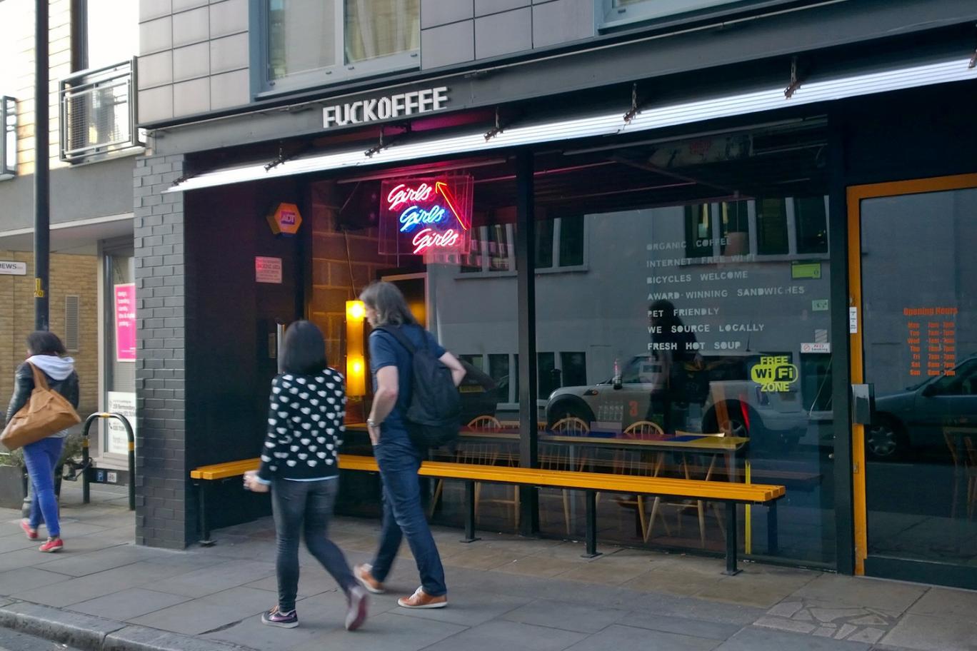 F***offee in Bermondsey is under legal scrutiny for it's signage