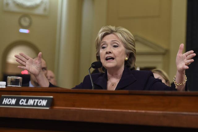 The former secretary of state battled hours of questions before the House committee