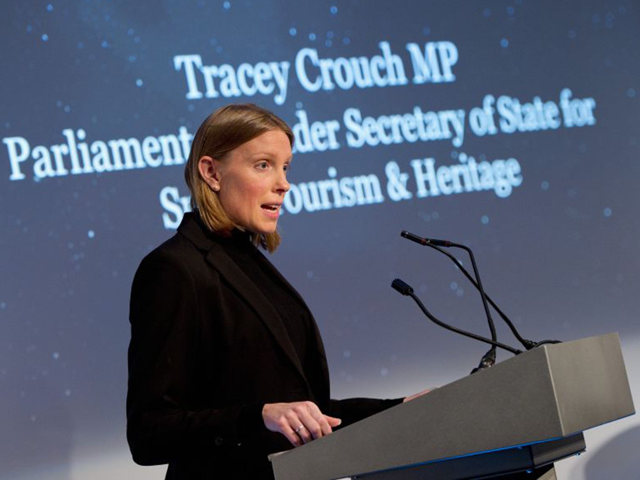 Tracey Crouch is the Under Secretary of State for Sport, Tourism and Heritage