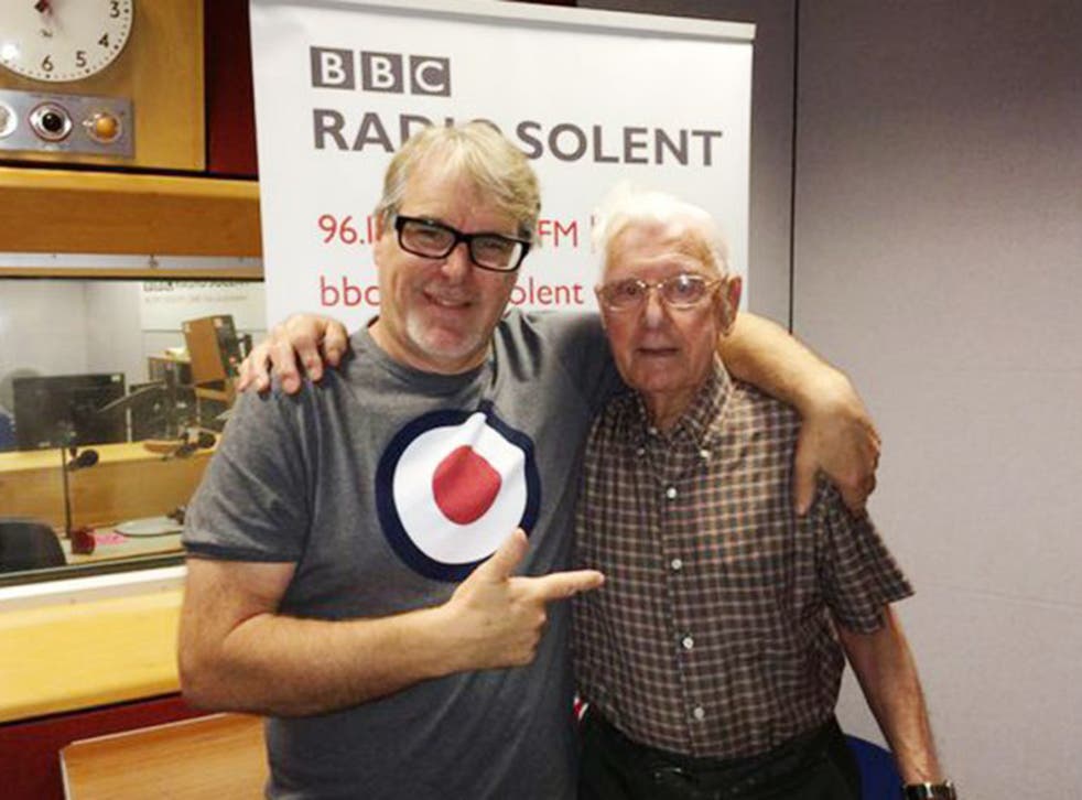 BBC Radio Solent presenter Alex Dyke, left, with Bill Palmer