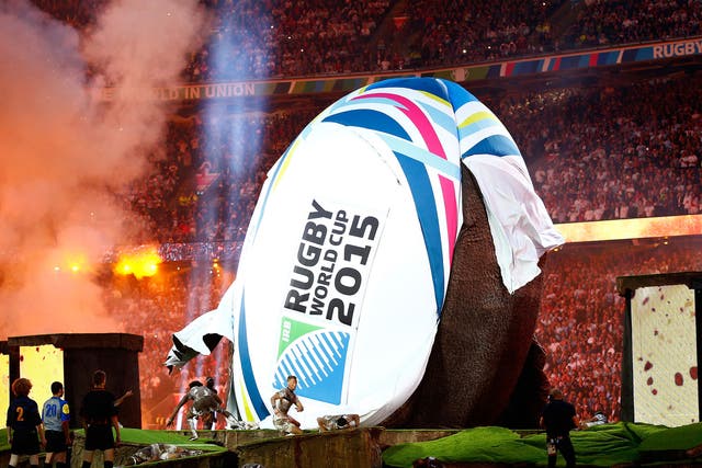 The opening ceremony of the Rugby World Cup