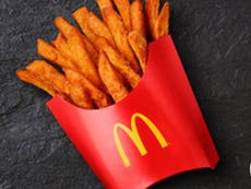 McDonald's trials sweet potato fries 