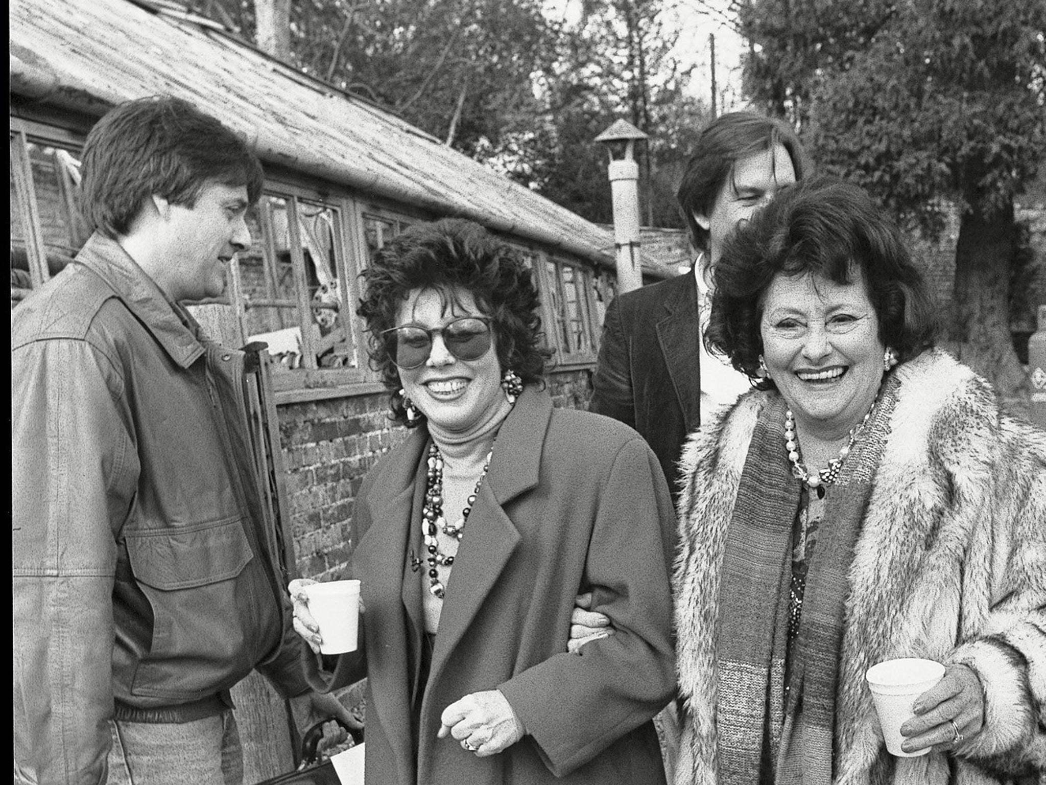 Killearn, right, with Ruby Wax in 1988 during the filming of ‘Wax on Wheels’