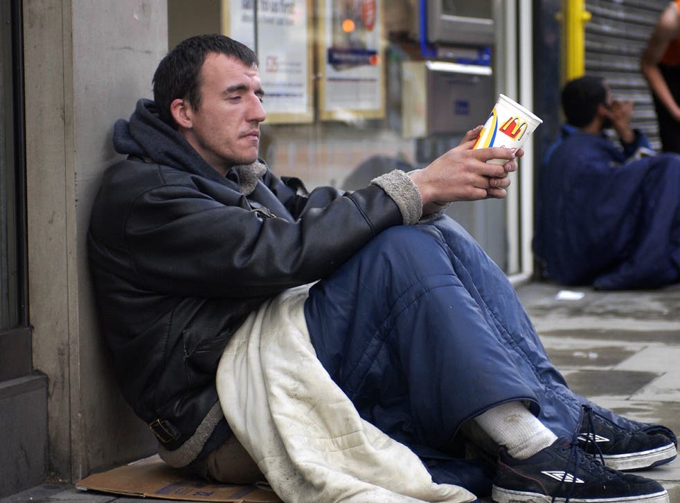 The vicar said that the homeless people were 'becoming a bit of a problem'