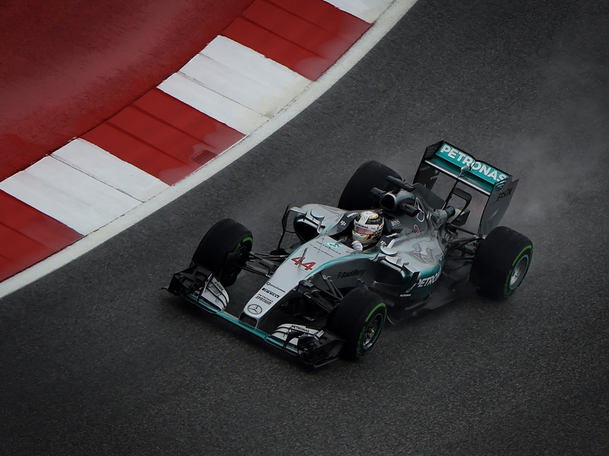 Lewis Hamilton in practice at the United States Grand Prix in Austin