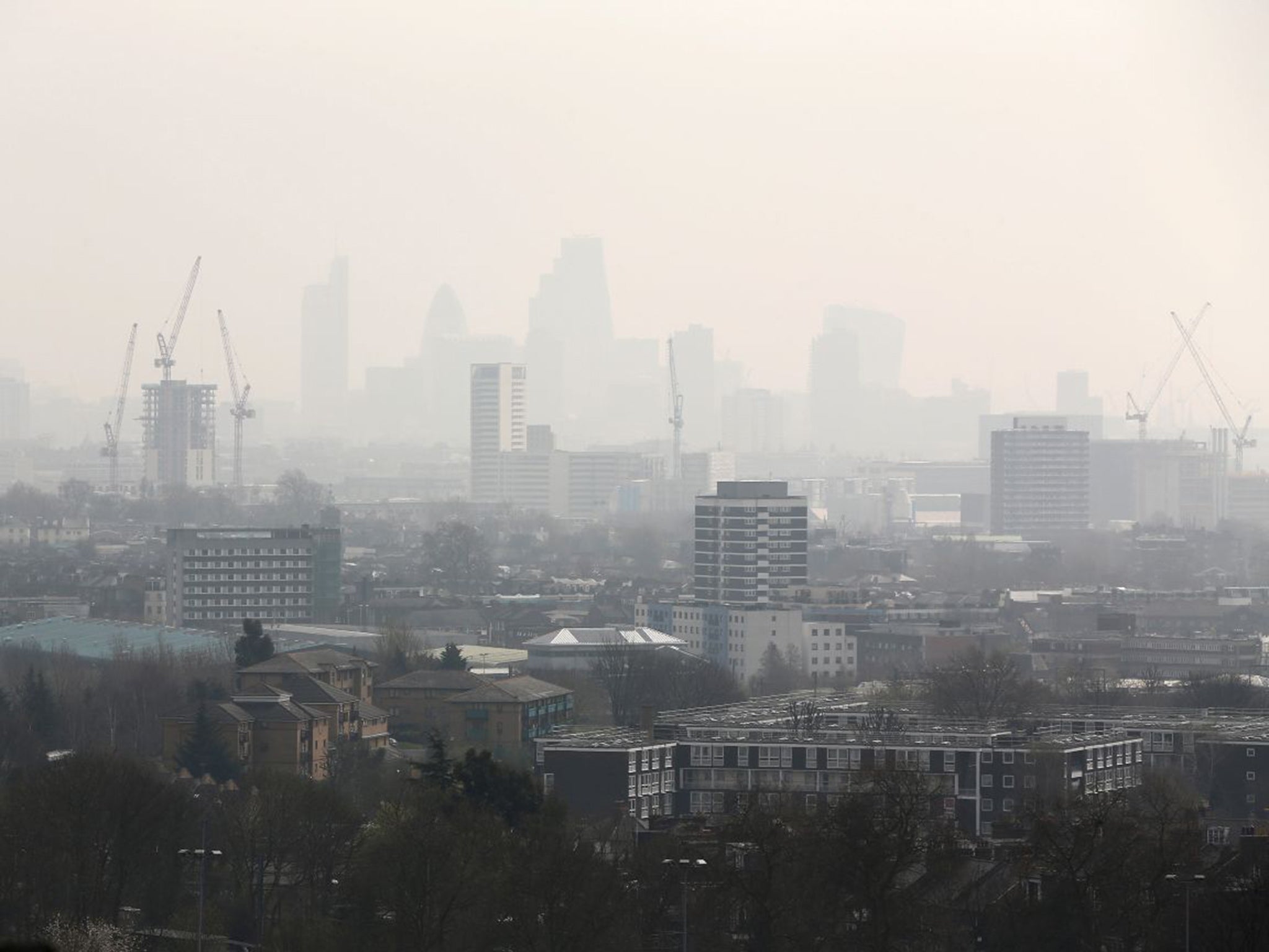 London is one of 16 UK cities and regions that has breached NO2 limits since 2010