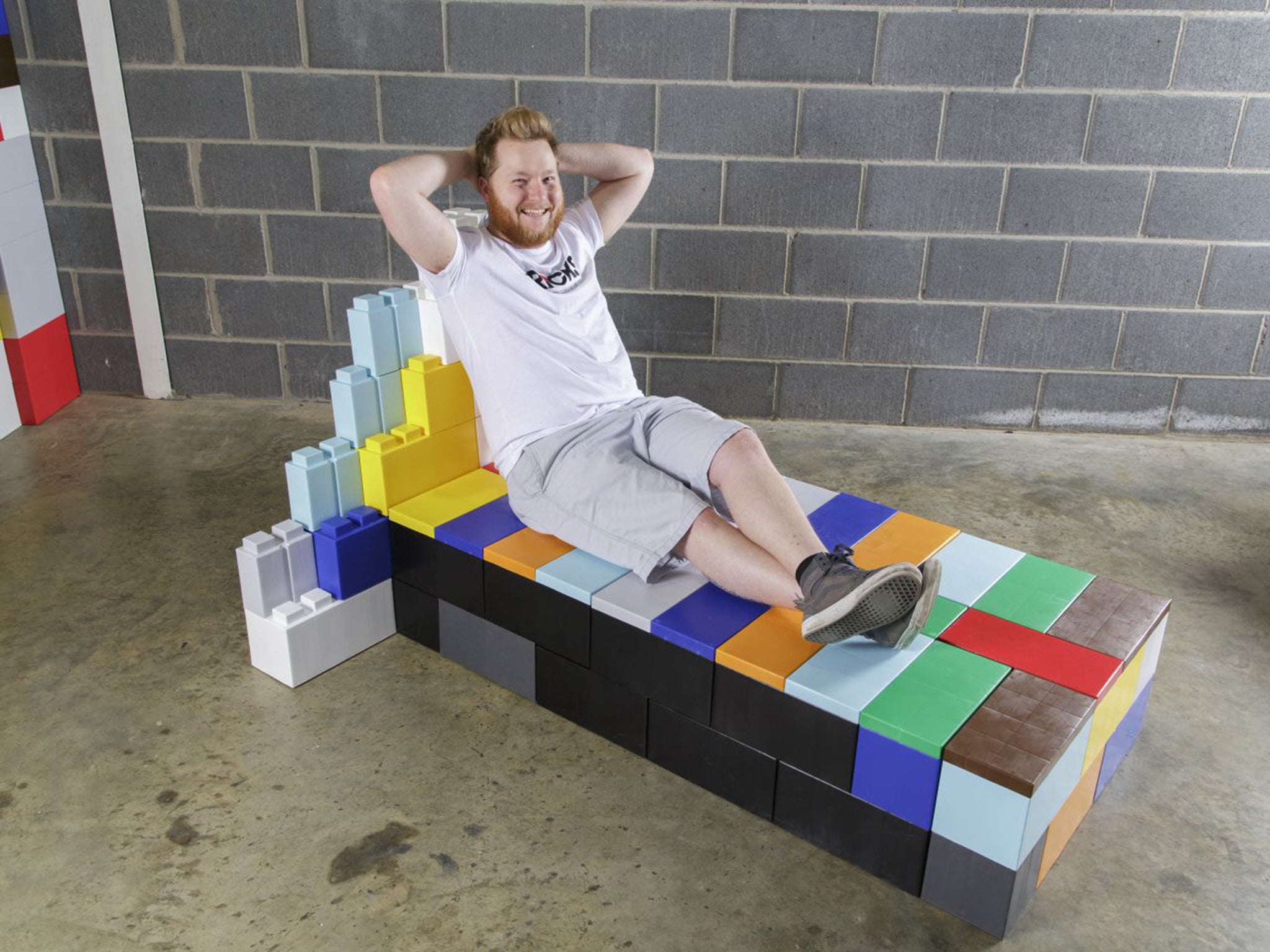 Lewis Matthews of Bricks Culture tries out some designs for size