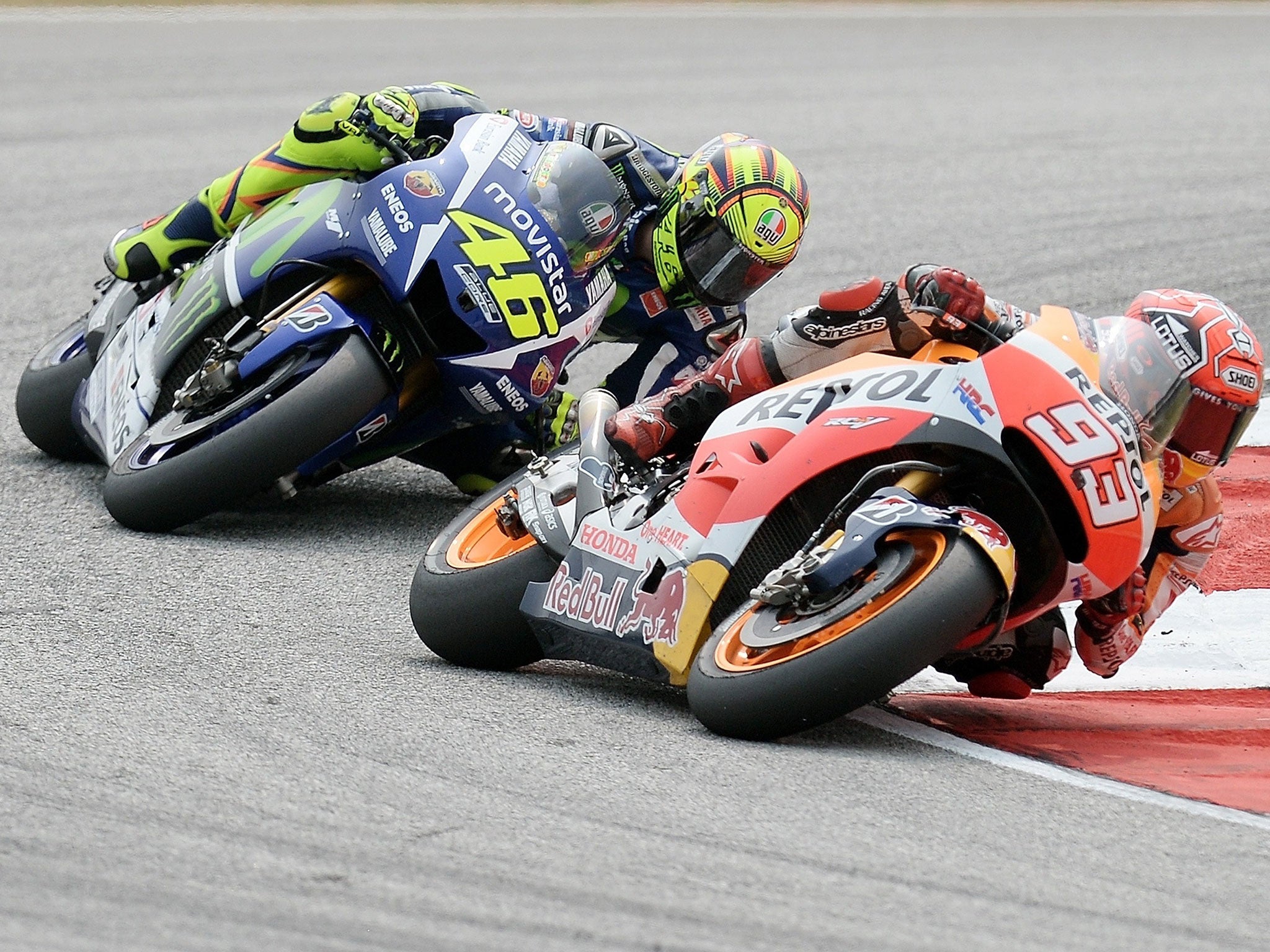 Valentino Rossi and Marc Marquez sollided on lap 7