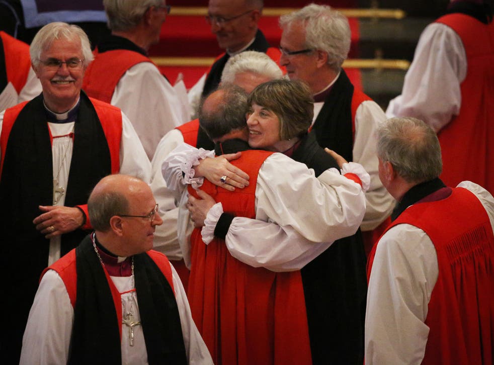The Bishop of Gloucester and the Right Rev Rachel Treweek, at her consecration in July 2015