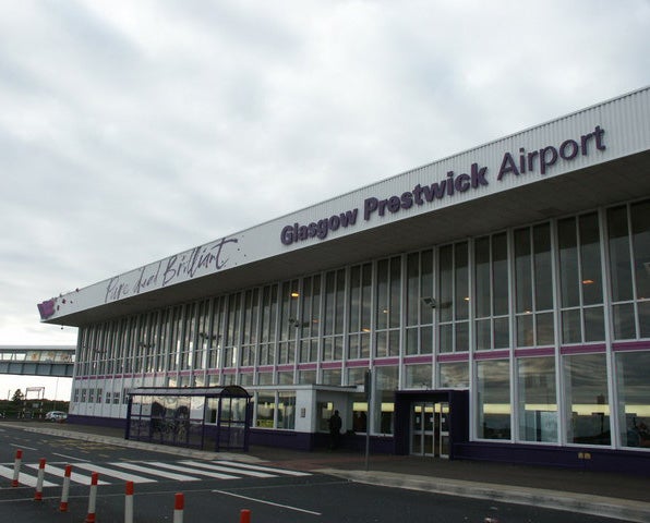 The plane performed an emergency landing at Glasgow Prestwick Airport