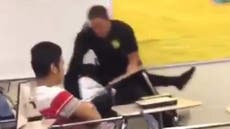 Student slammed to floor and dragged by school police officer
