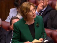 Baroness Hollis savages Tory plans in powerful and emotive speech