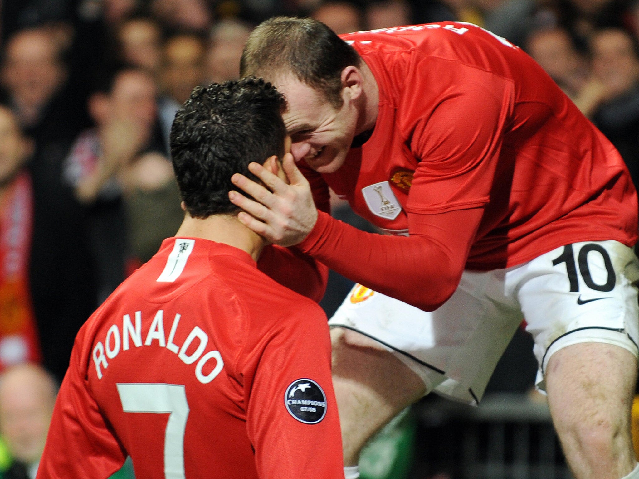 &#13;
Rooney and Ronaldo won three Premier League titles and the Champions League together&#13;