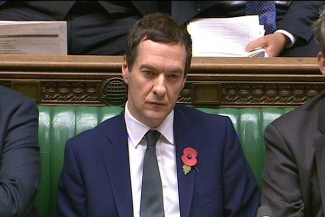 Chancellor of the Exchequer George Osborne in the Main Chamber, House of Commons, London during Treasury Questions after the House of Lords blocked Government plans to cut tax credits