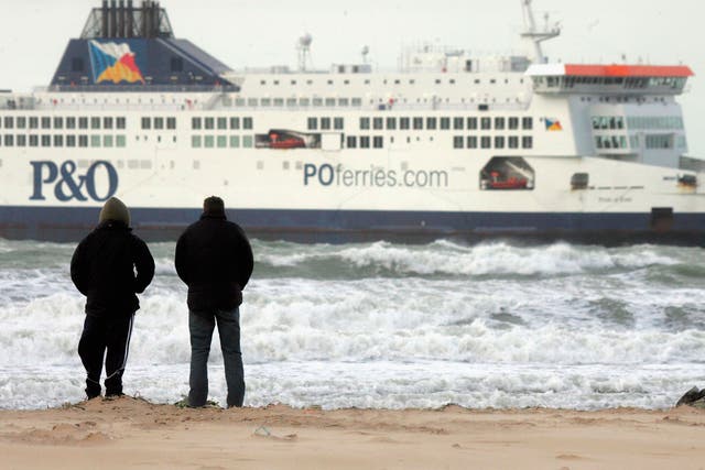 The two men (not pictured) attempted to swim across the Channel from Calais